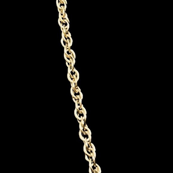 Vintage Gold Tone Rope Chain Necklace (4591) - Picture 2 of 5